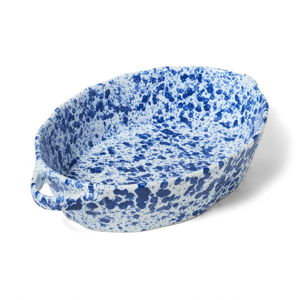 Sur La Table Splatter Oval Baker - Blue