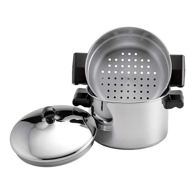Farberware 70043 Stack 'N' Steam 3-Qt. Covered Saucepot Insert Stainless Steel Steamer Set, 3-Quart