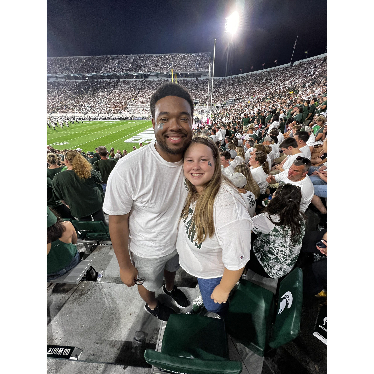 9.2.22 ~ Kyle supported Shannon's obsession with Michigan State Athletics. It helped that he grew up a Spartan fan. Go Green! Go White!