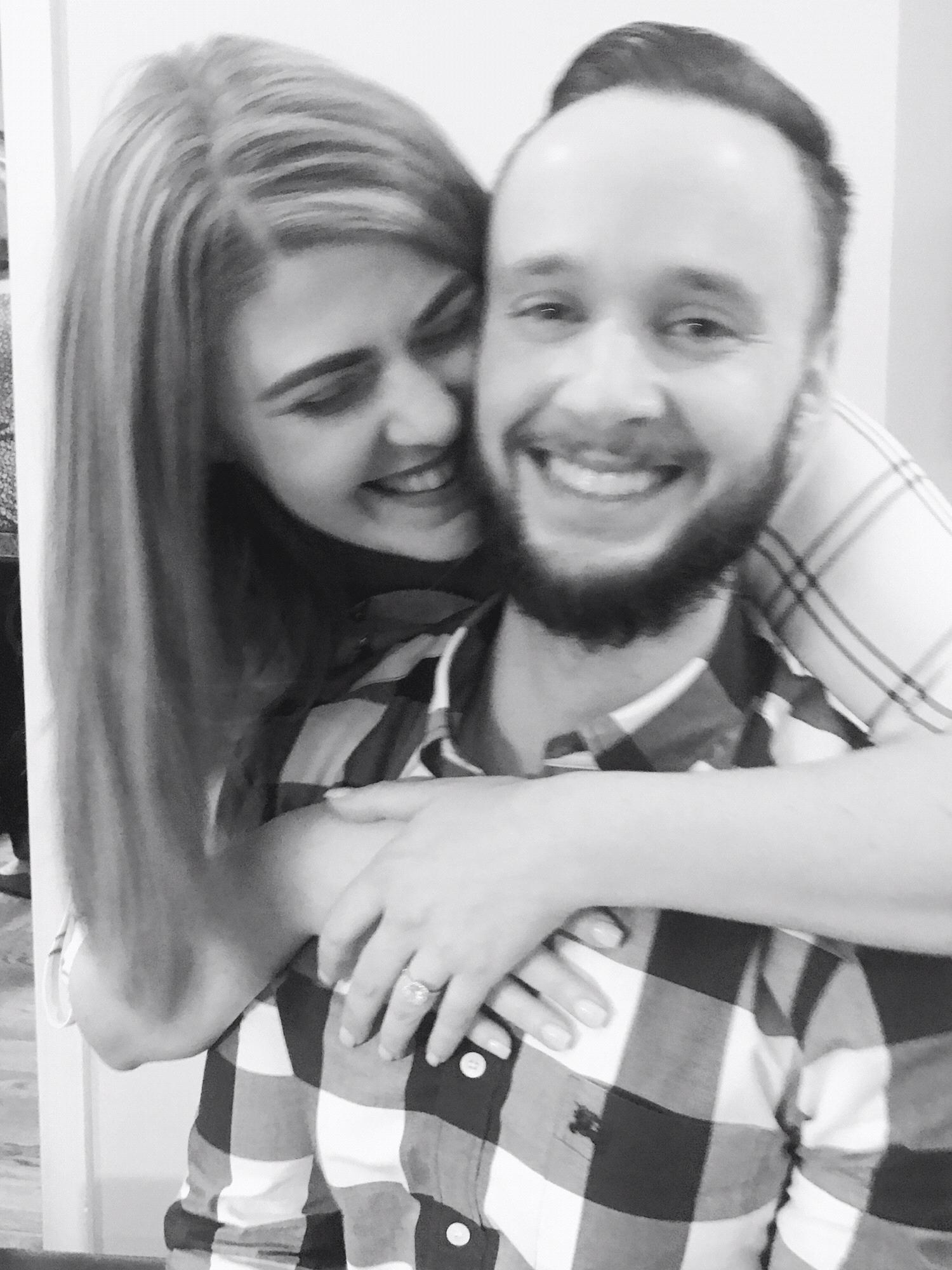 At our engagement dinner with our families