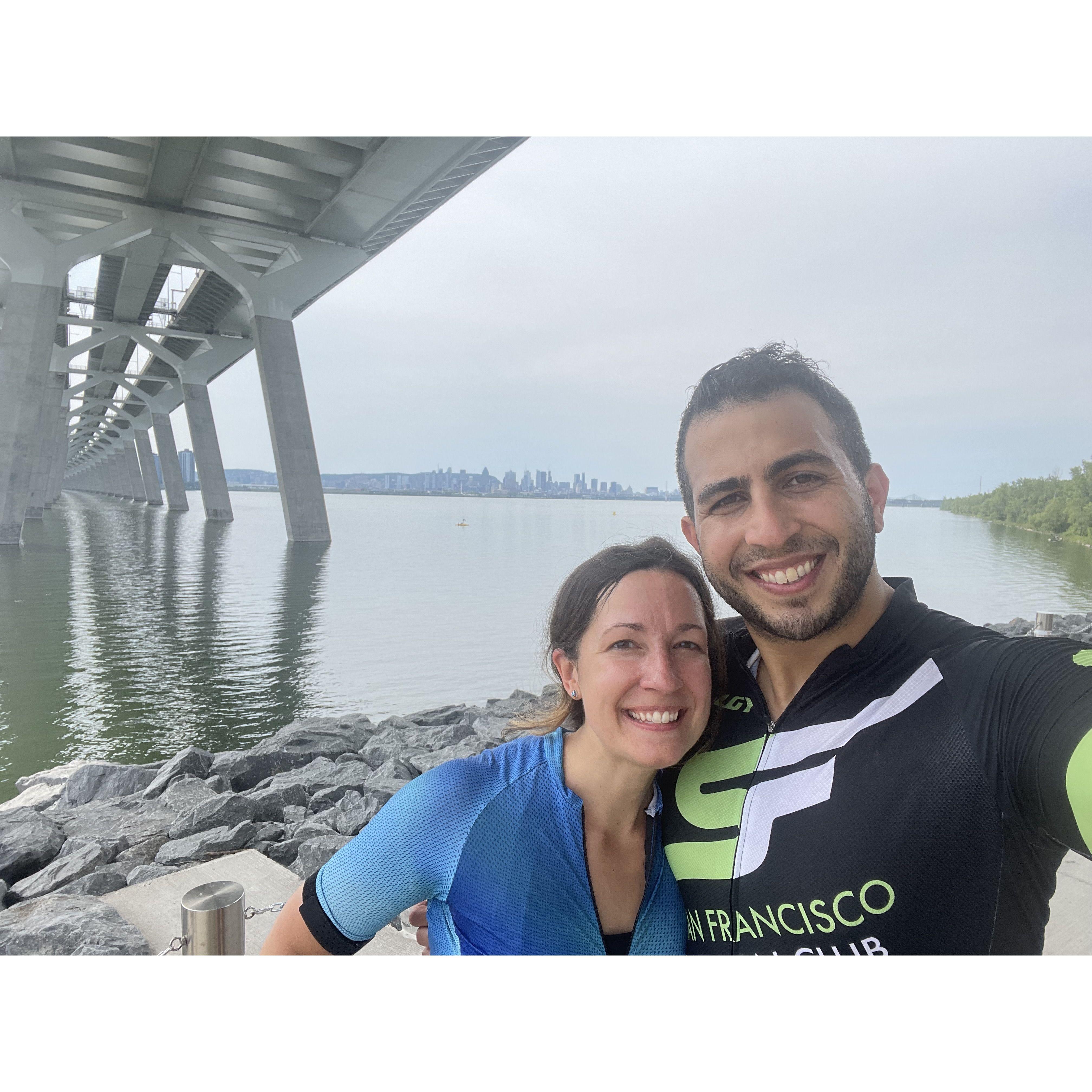 Sweaty summer day! Riding around the perimeter of Montreal
