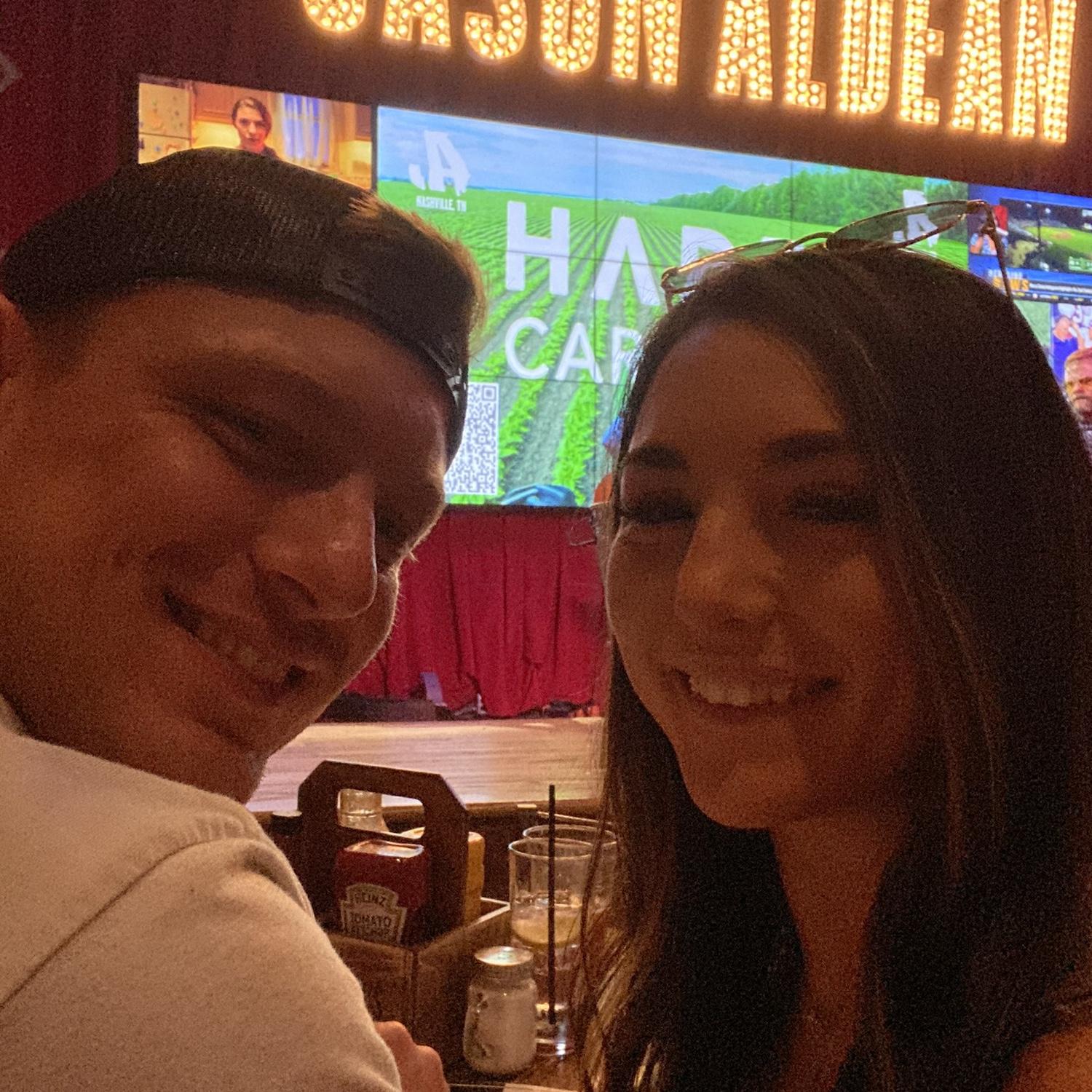 First anniversary trip to Nashville at Jason Aldeans bar