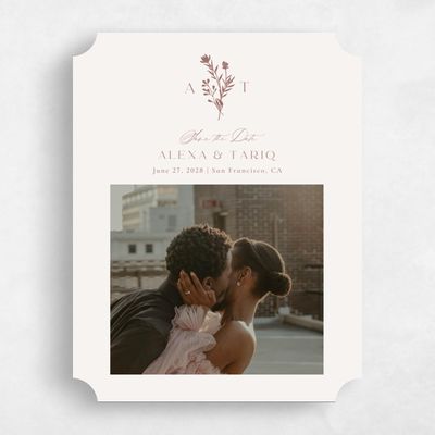 Brown Ticket Wedding Save the Date - Hazel Photo