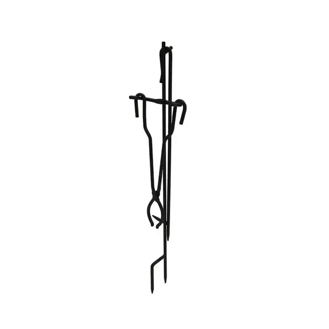 Fire Poker and Tong Stand Set
