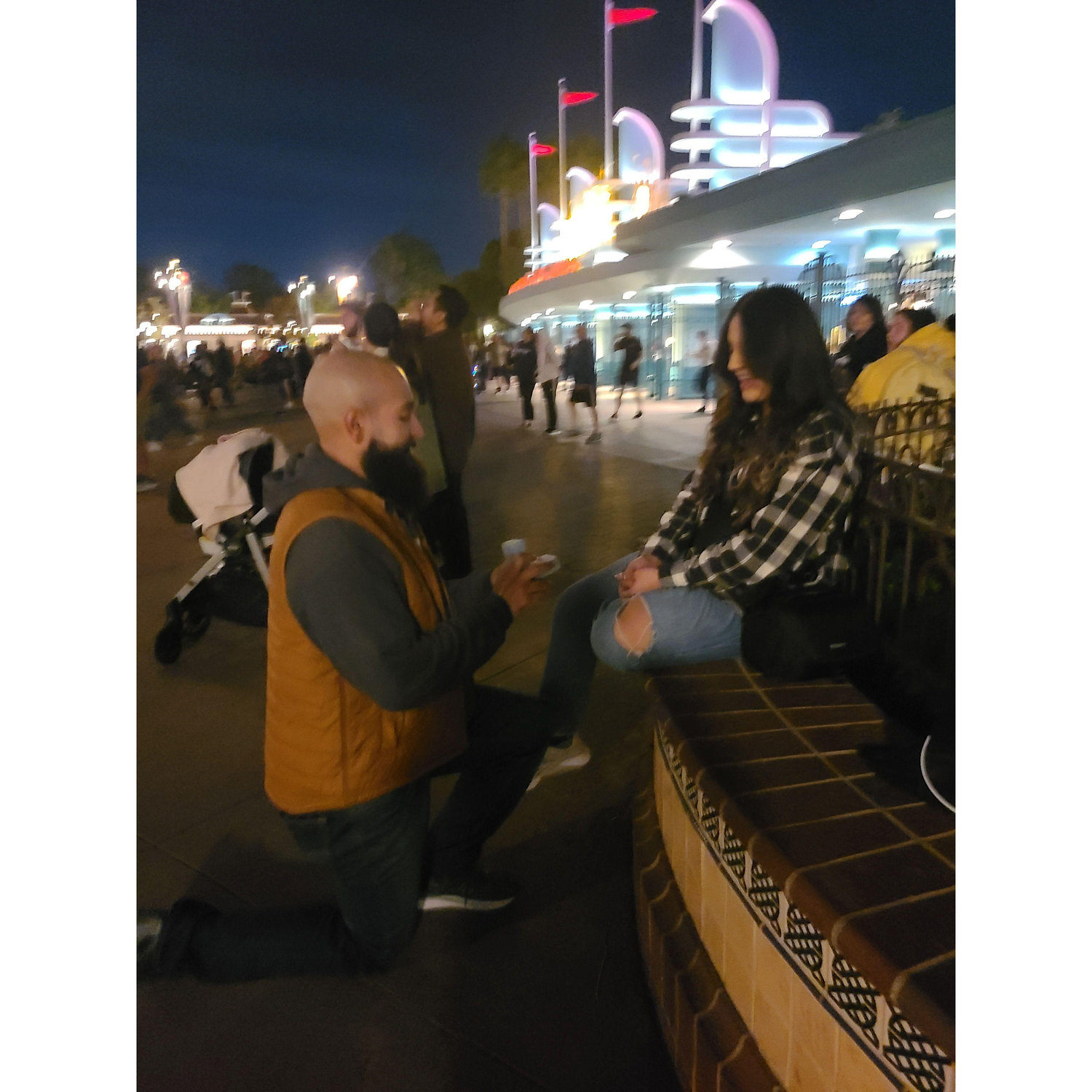 11-22-2023 - Our 3rd trip to Disneyland and the day we got engaged, right out front of California Adventure under the fireworks!