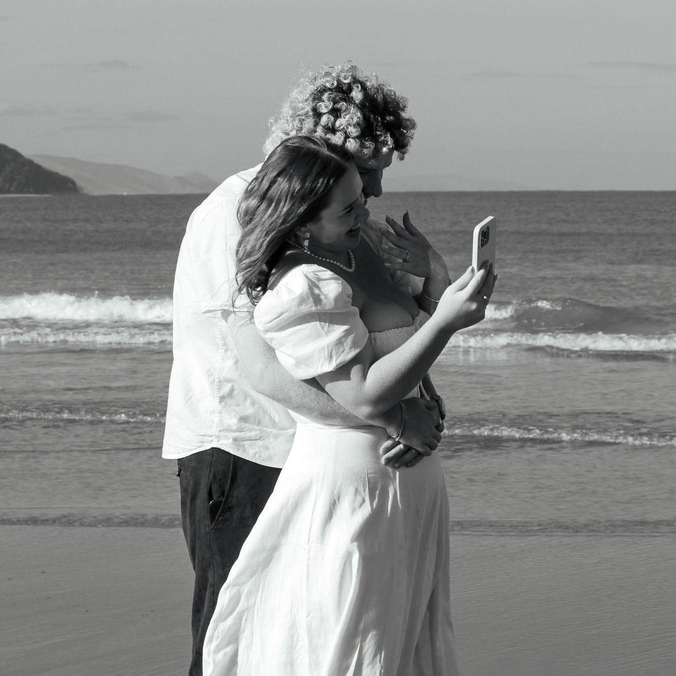 Alisea calling her dad moments after getting engaged