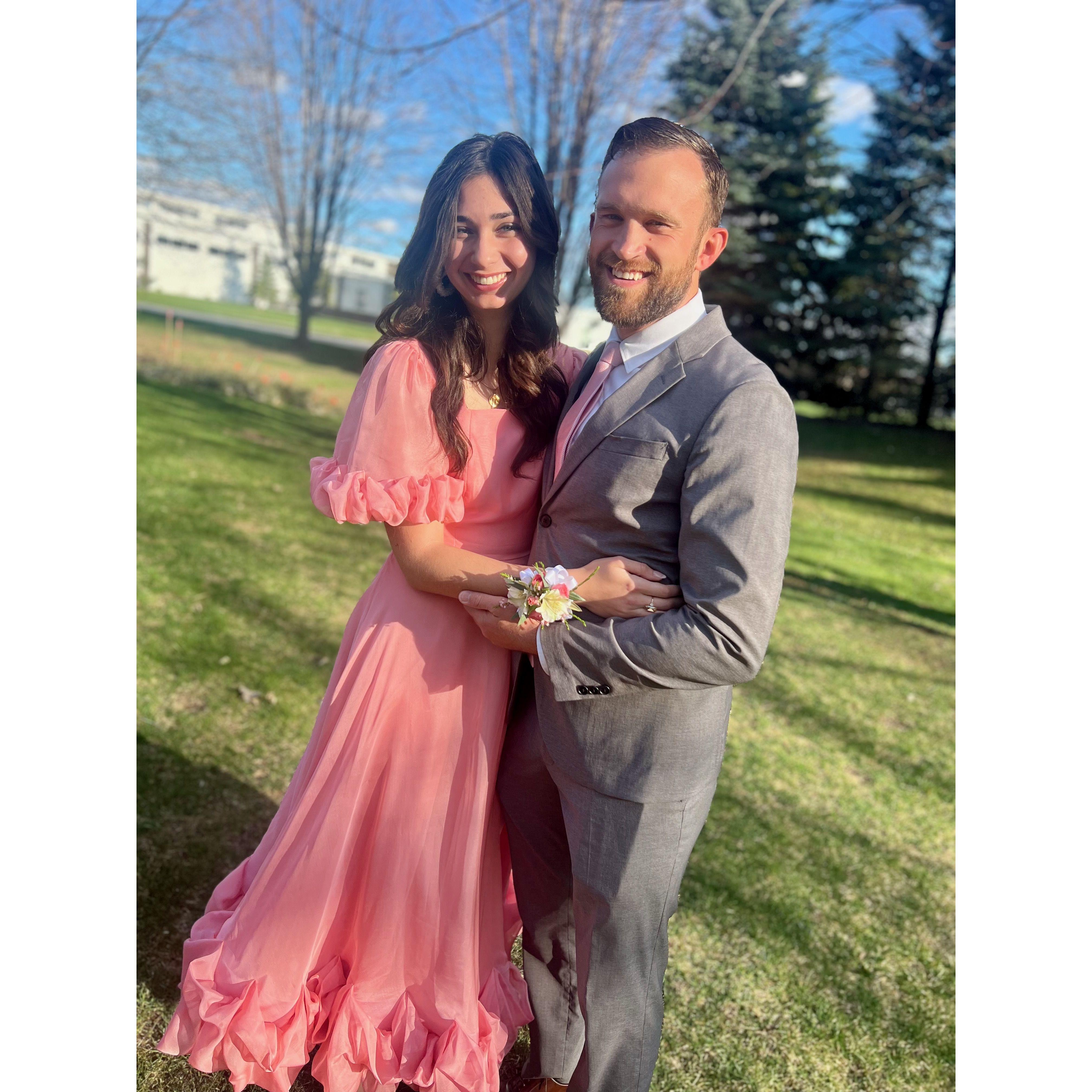 Neither of us had a high school prom, but we got to attend a Prom-themed gala!
