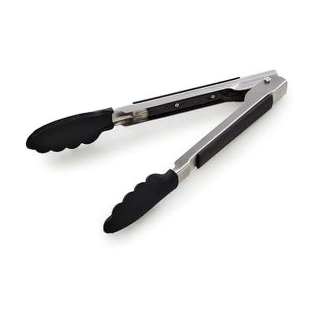 KitchenAid Silicone Tipped Side Locking Tongs, Black, 9 Inch