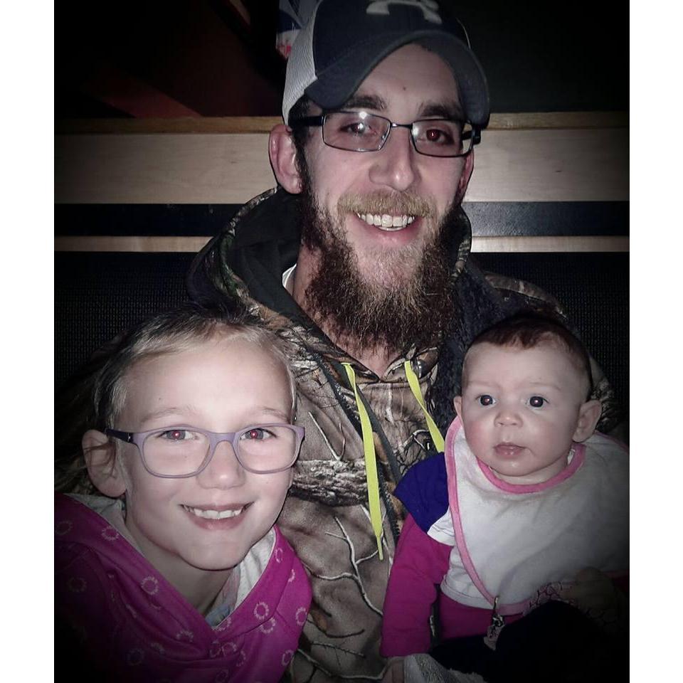 Casey with his mini versions (AKA Kayley and Emery)