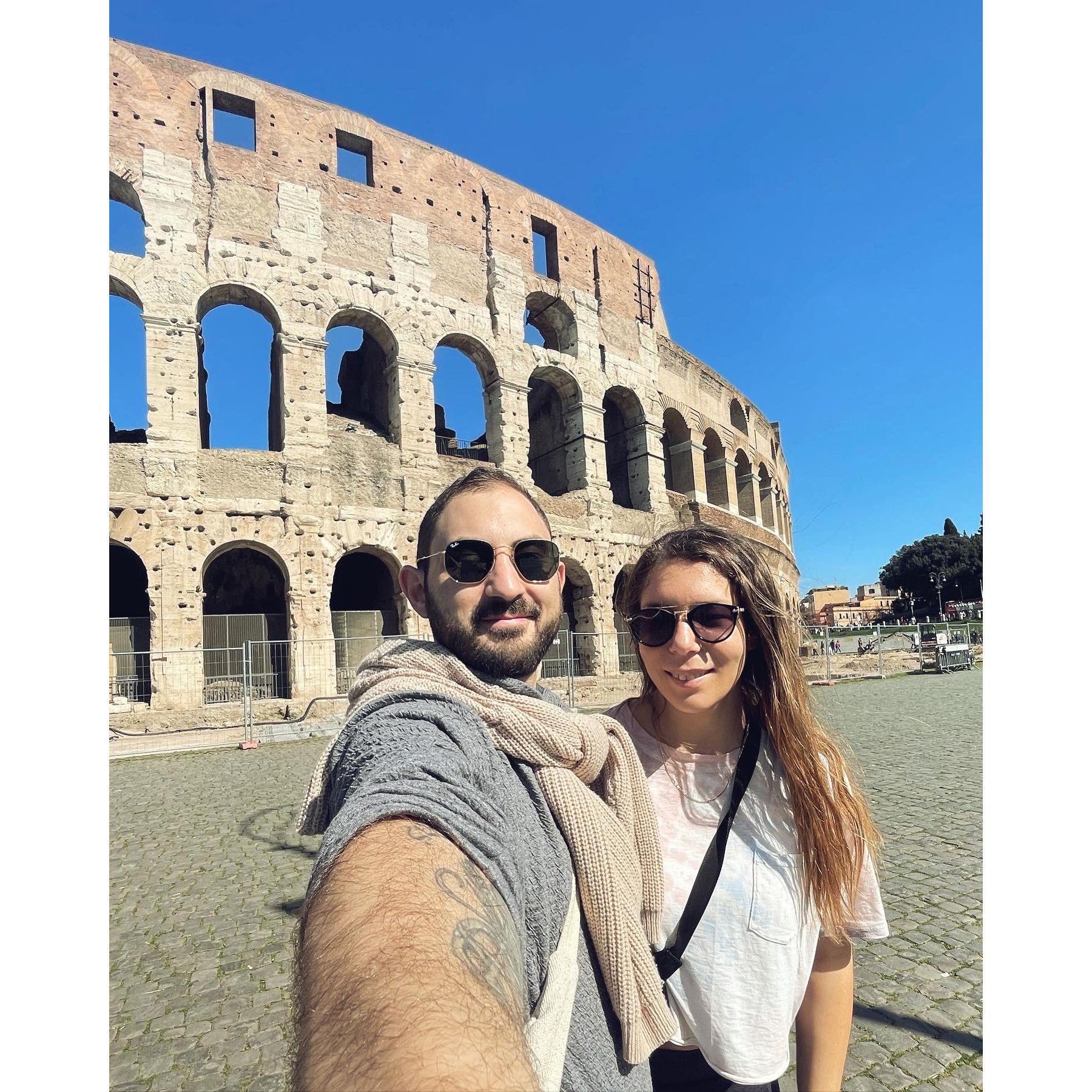 Our first trip abroad together, to the city of Rome. So romantic.
