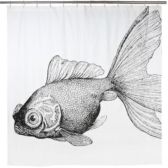 Thomas Paul Goldfish Shower Curtain 72"x72"