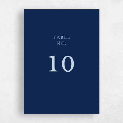 Navy, Blue Wedding Table Number - Barnell