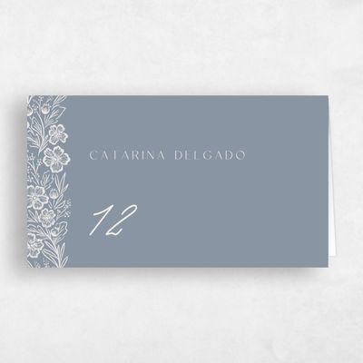 Blue Wedding Place Card - Ariadne