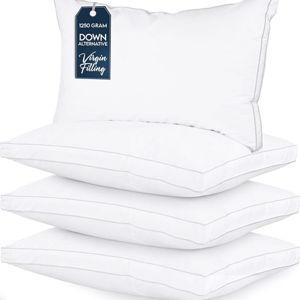 Utopia Bedding Bed Pillows for Sleeping King Size (White), Set of 4, Cooling Hotel Quality, Gusseted Pillow for Back, Stomach or Side Sleepers