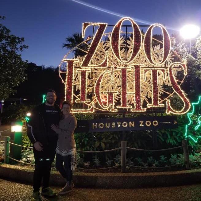 Julia & Stephen at the Houston Zoo Lights