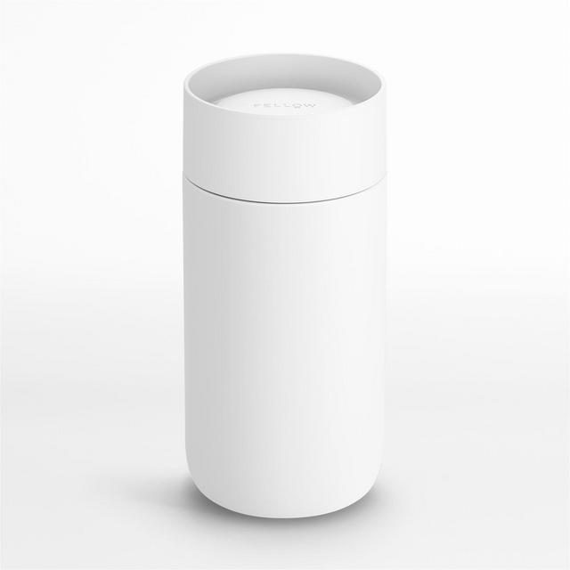 Fellow 12-Oz. Matte White Carter Move Mug with 360 Sip Lid