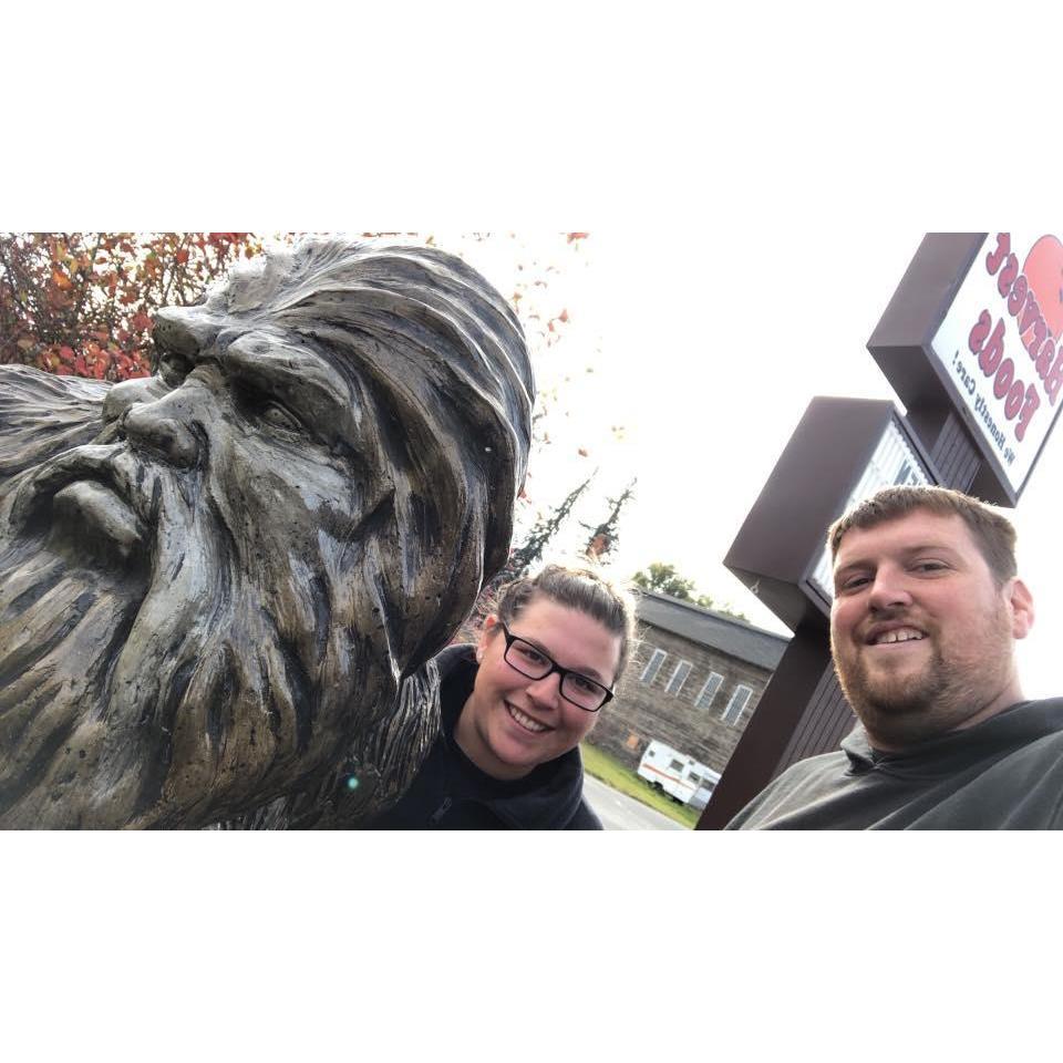 Hanging with Sasquatch after staying in a fire watch tower in Idaho for the weekend!