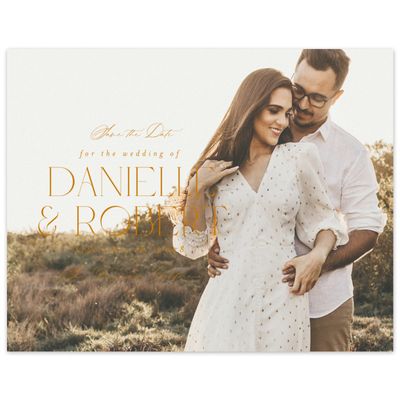 Nutmeg, Beige Wedding Digital Save the Date - Orvieto Landscape