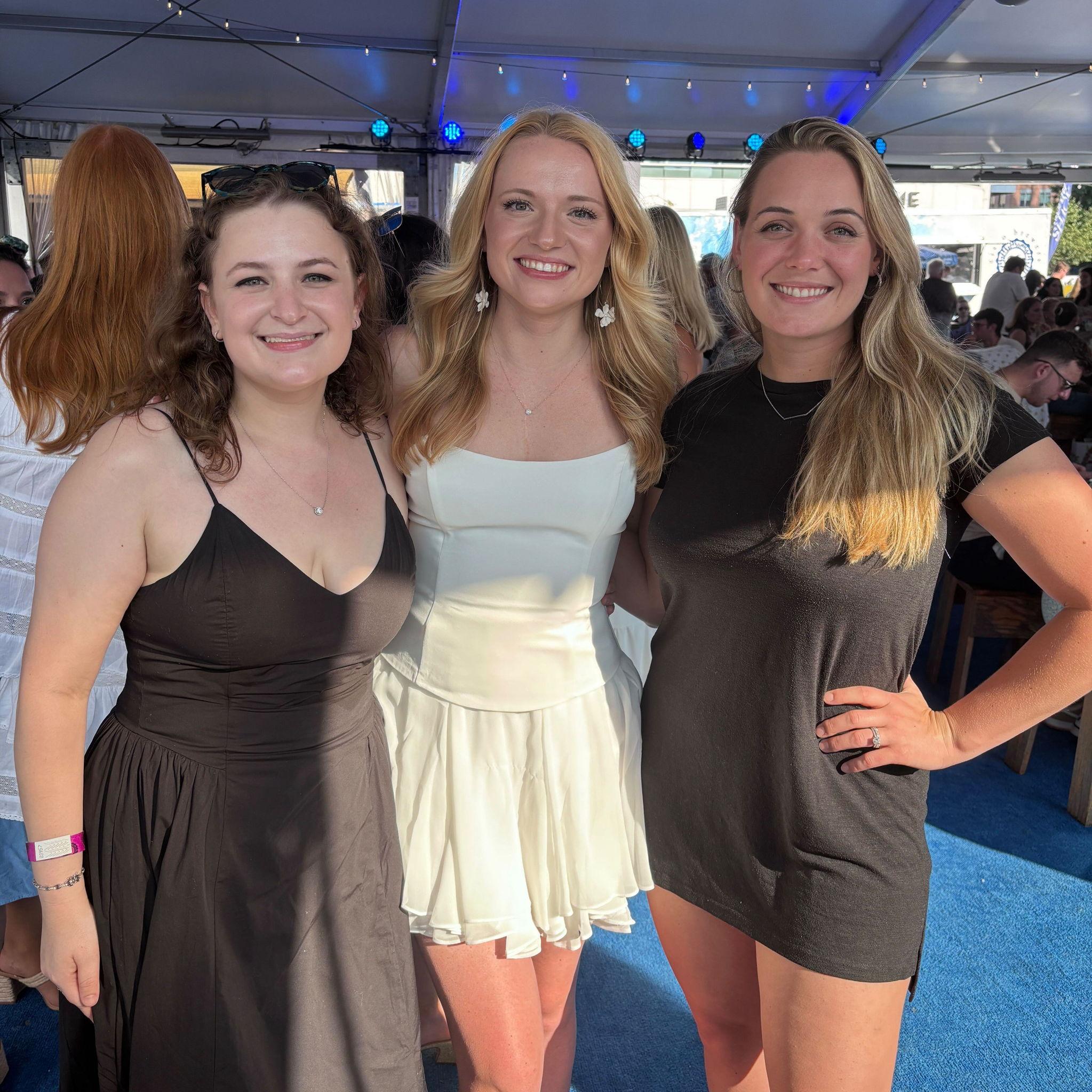 August 9, 2025. Audrey's friends visit for a day of wedding dress shopping