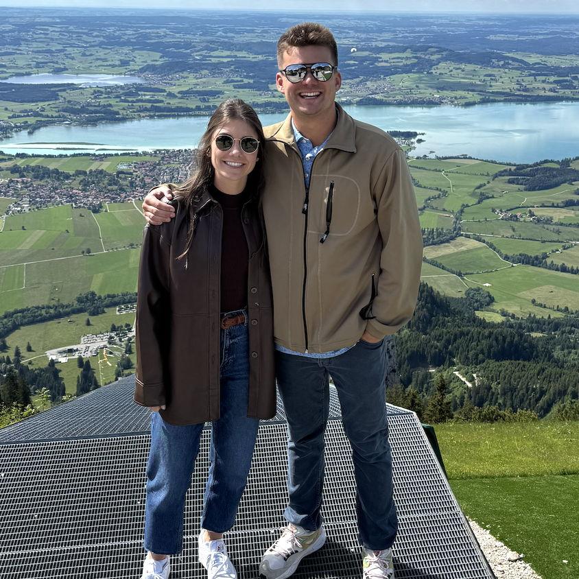 For Austin's 30th birthday, the couple went to Germany and Sarah made Austin go paragliding... needless to say there were white knuckles out that day!