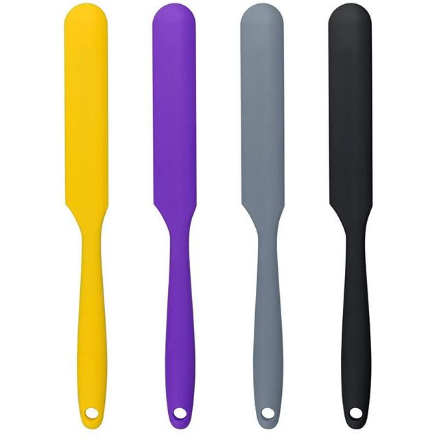 SUMERSHA 4pcs Silicone Spatula Set Non-Stick Heat Resistant Cake Cream Butter Spatulas Flexible Mixing Batter Scraper Baking Cooking Tool 4 Colors