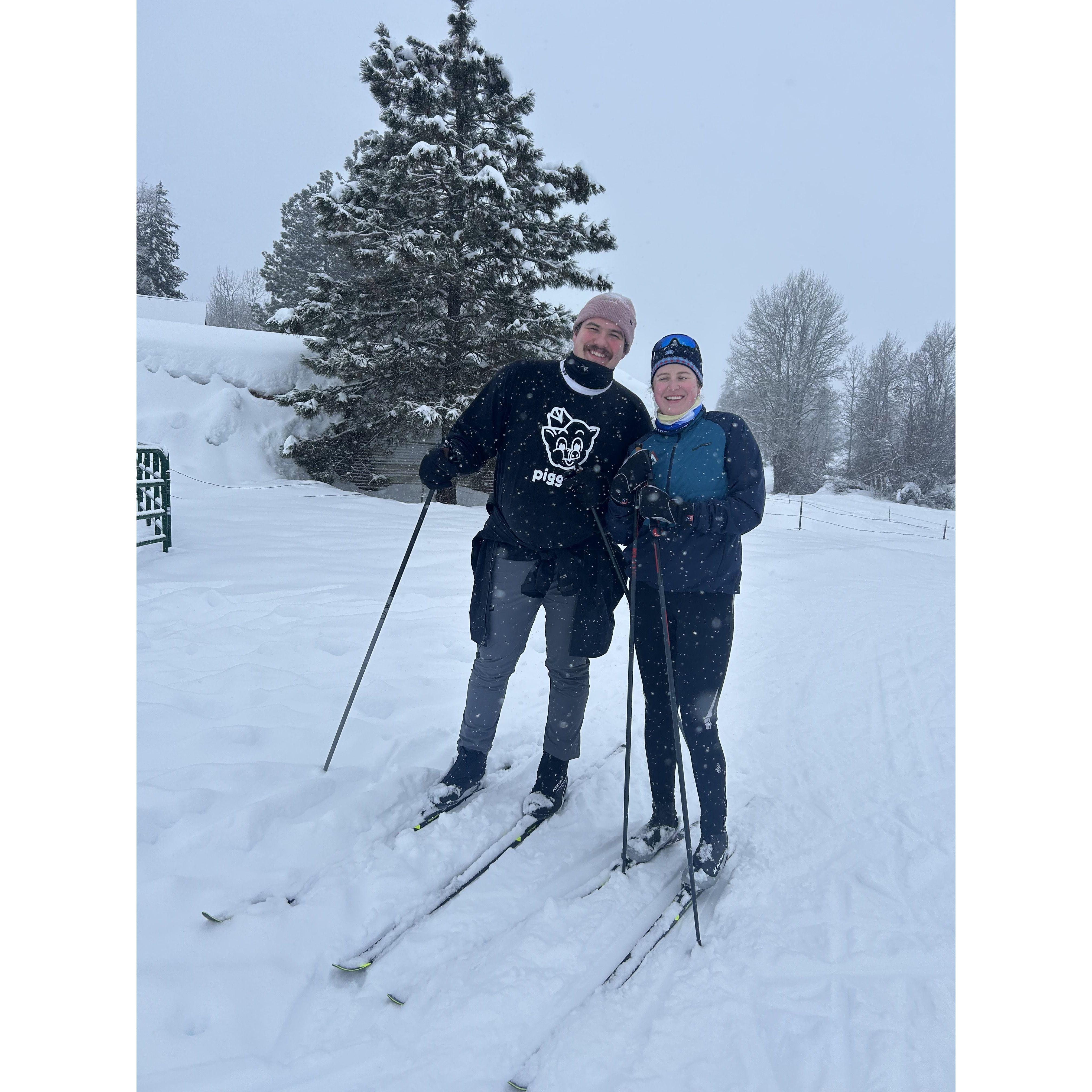 We have learned so much from each other and together! This past winter we learned to cross country ski together while visiting Bayley's mom in Winthrop! Thanks Ed!