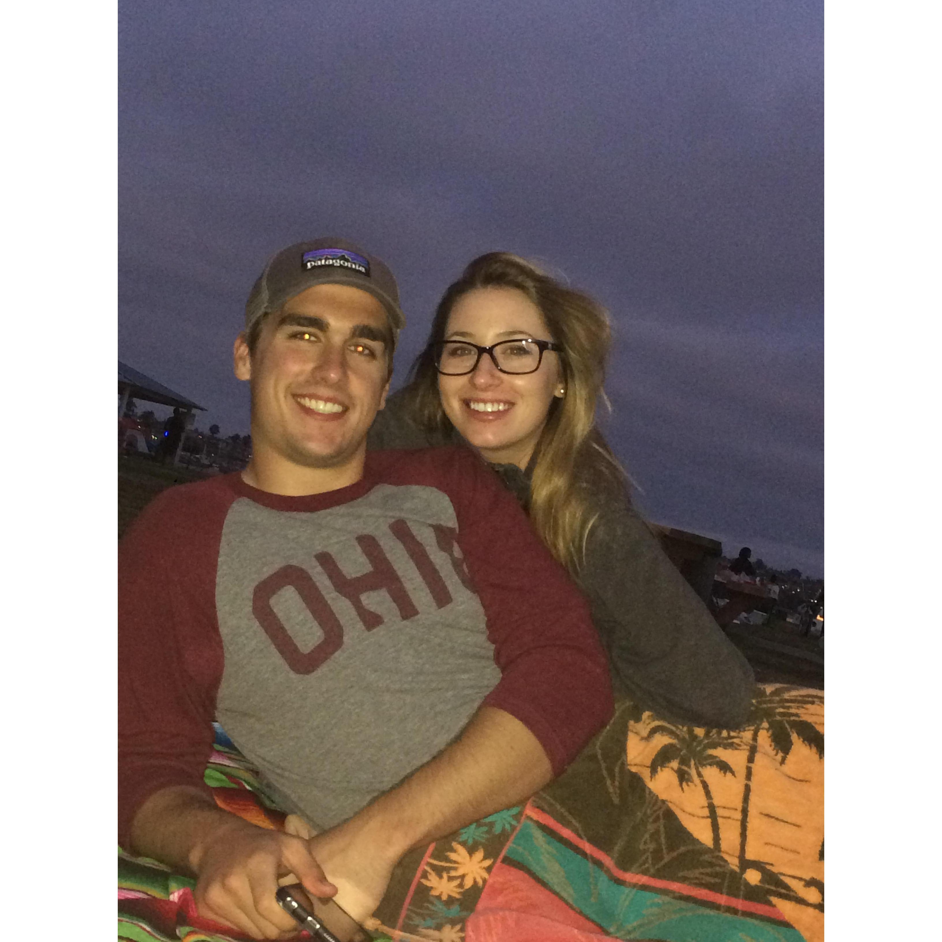 First 4th of July together in San Diego - Chris always reppin for Ohio
