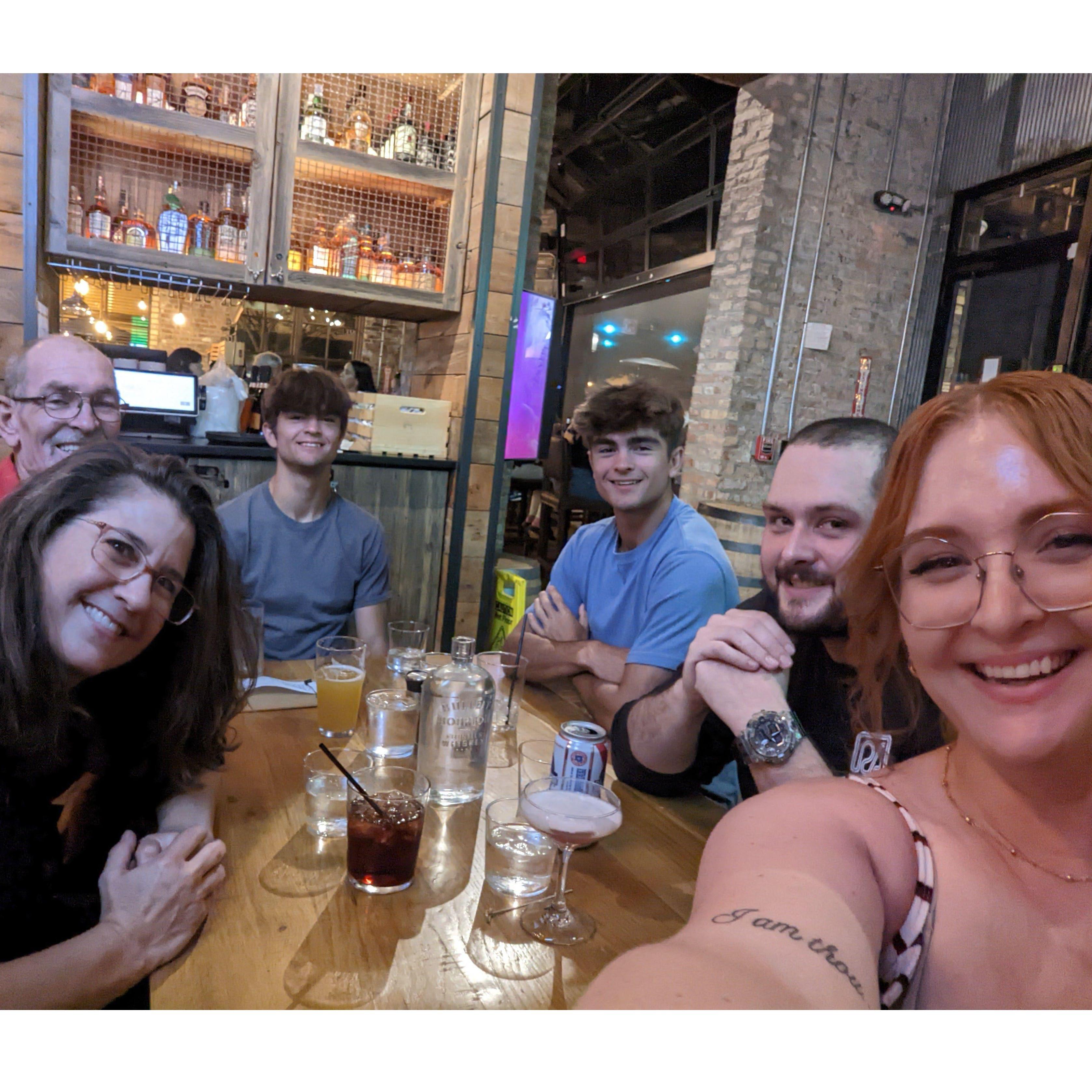 Haley's 30th birthday dinner with the Ashby's