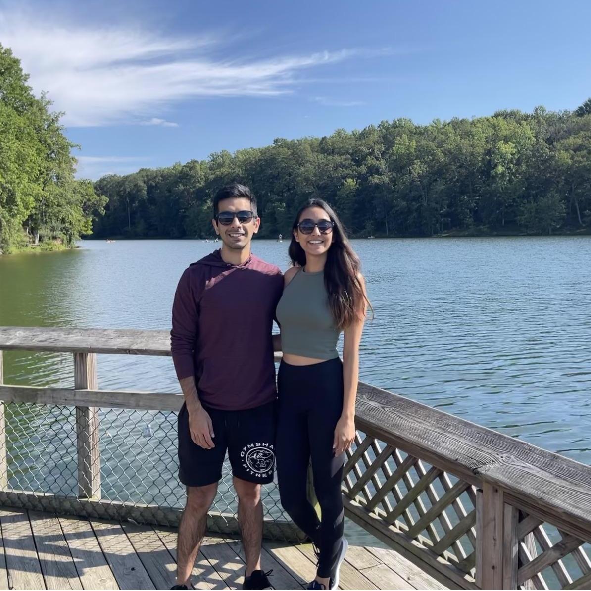 Madhav and Nidhi love coming to Black Hill Regional Park. September 2021.