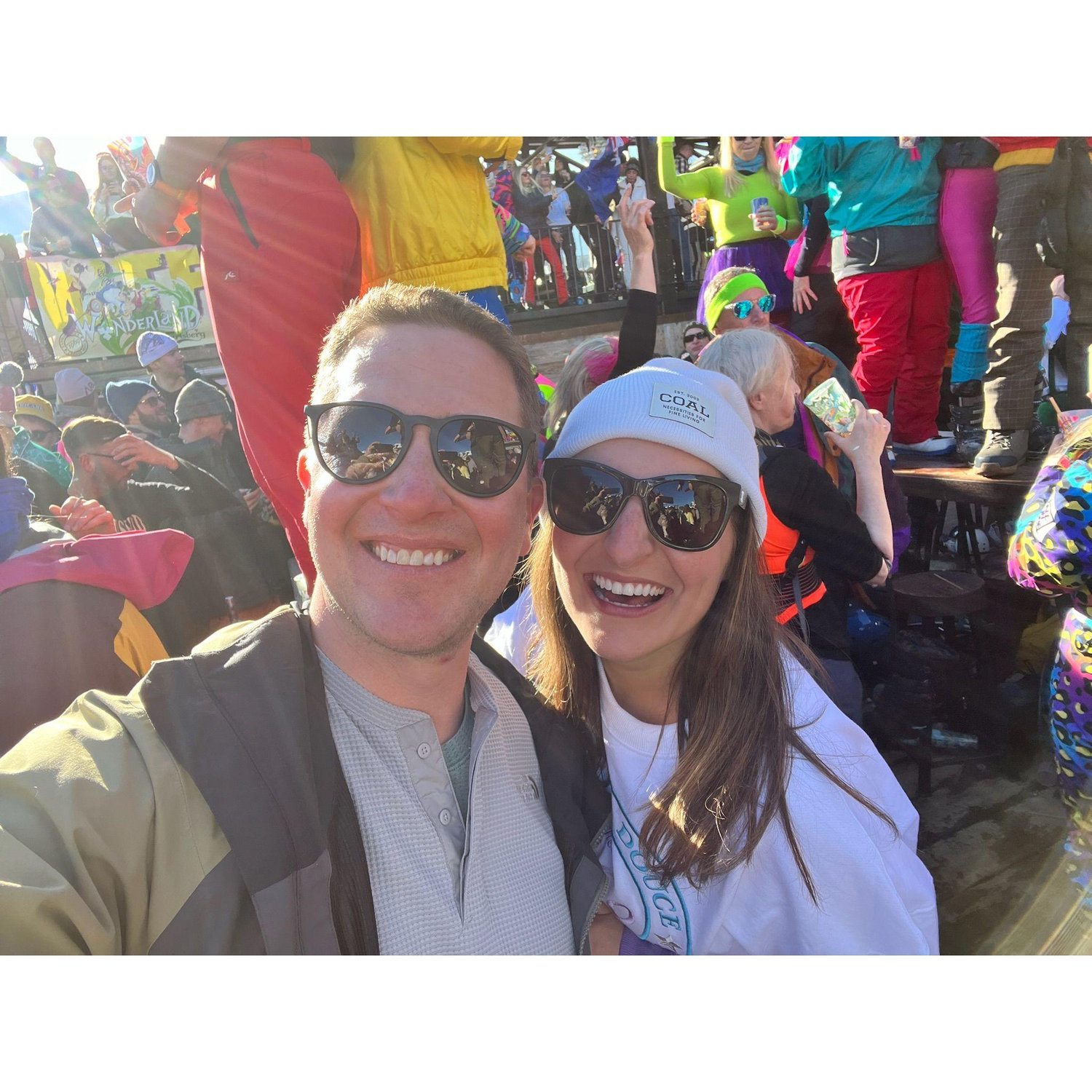 Ok, another reason Lauren continues to try to snowboard--Apres! We danced for hours at La Folie Douce with an epic crew.
