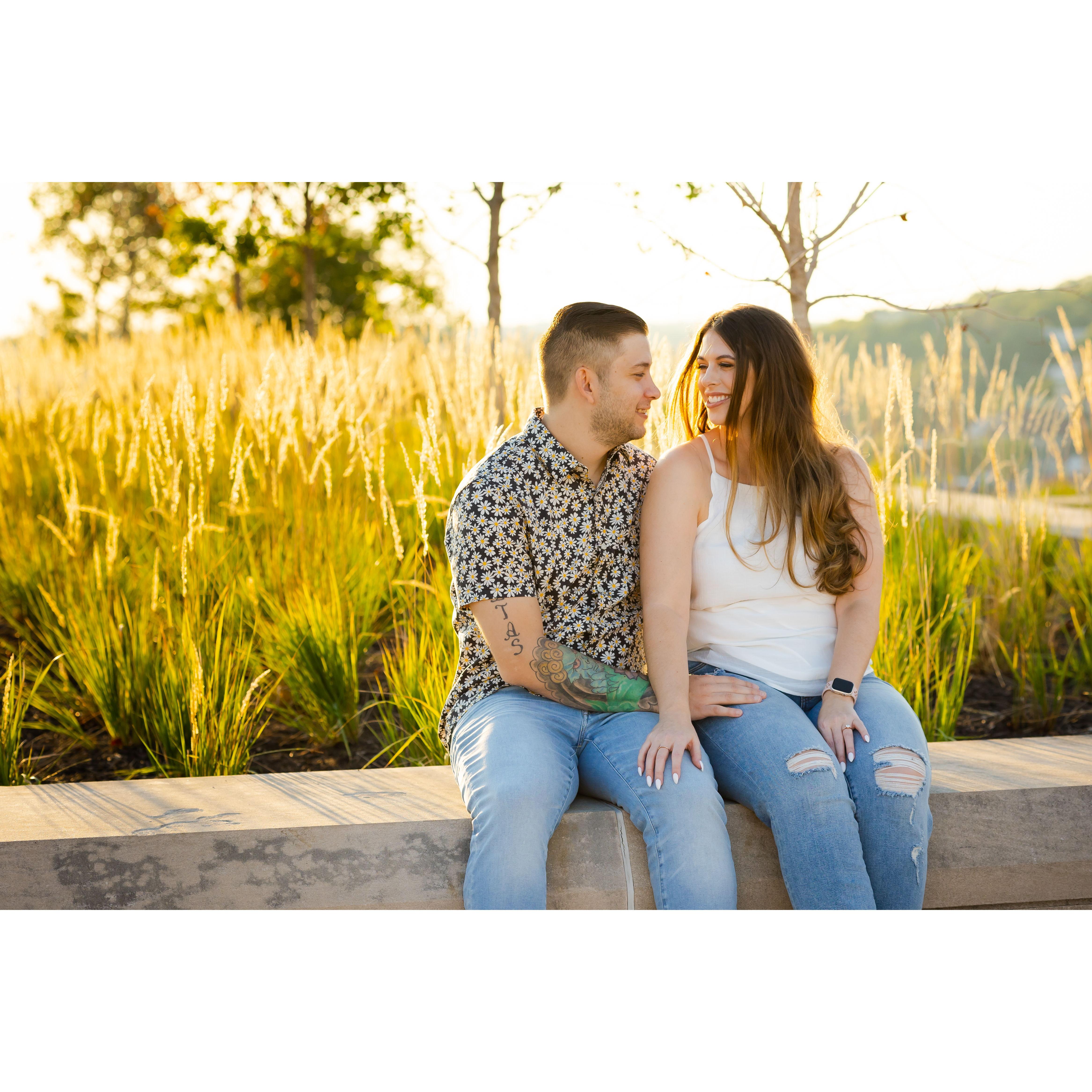 Engagement Photos at the WWI Museum.