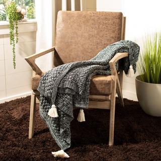 Pennie Knit Tassel Throw Blanket