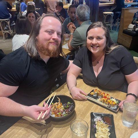 Our 1st anniversary dinner at Hopstix in Chamblee (where we had our first date)