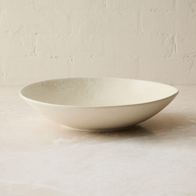 Oyku Low Serving Bowl, Natural