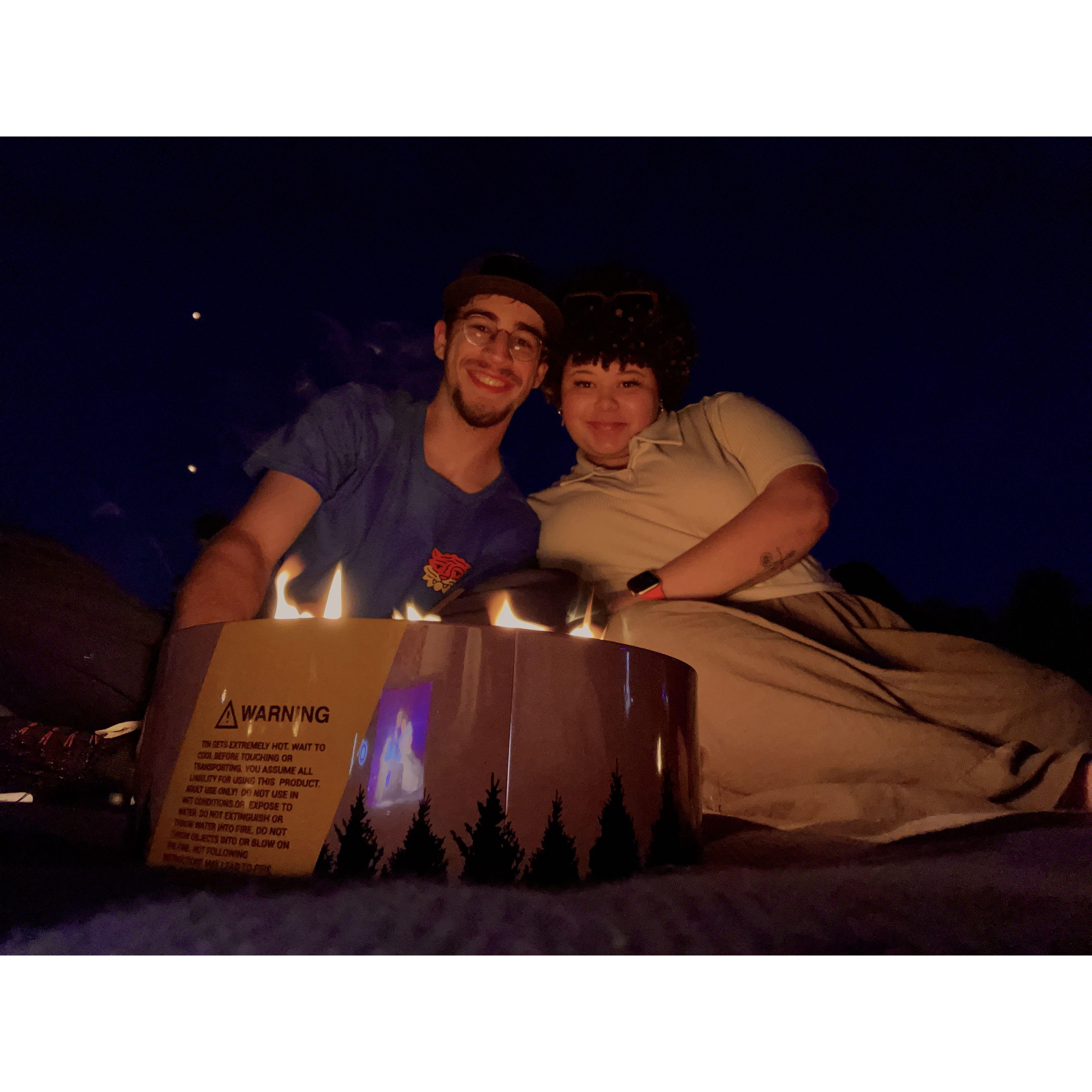 This is when we went and released lanterns in the Poconos. A magical experience!