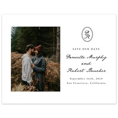 White Simple Wedding Digital Save the Date - Dolores Photo