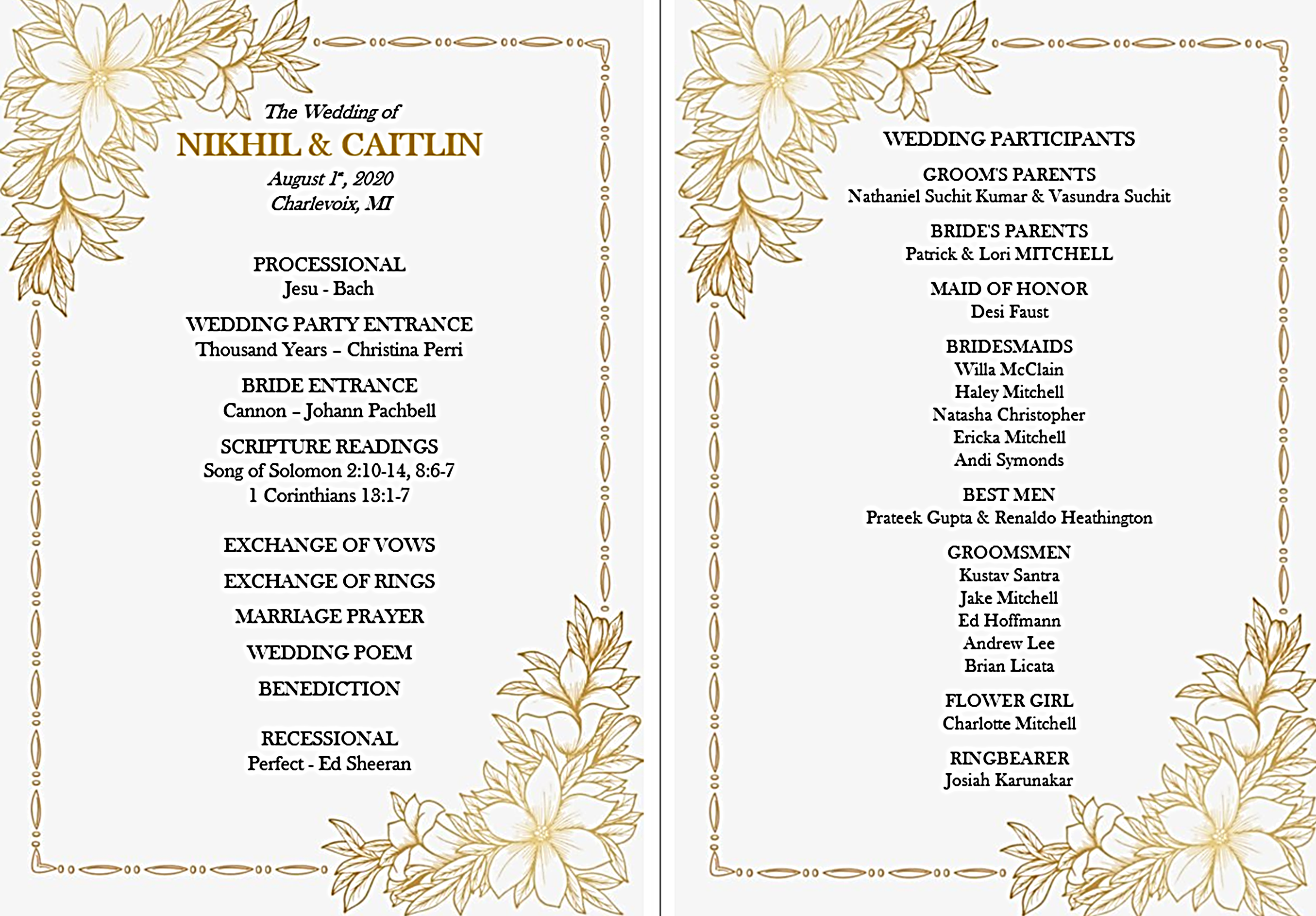 The Wedding Website of Nikhil Andrews and Caitlin Mitchell
