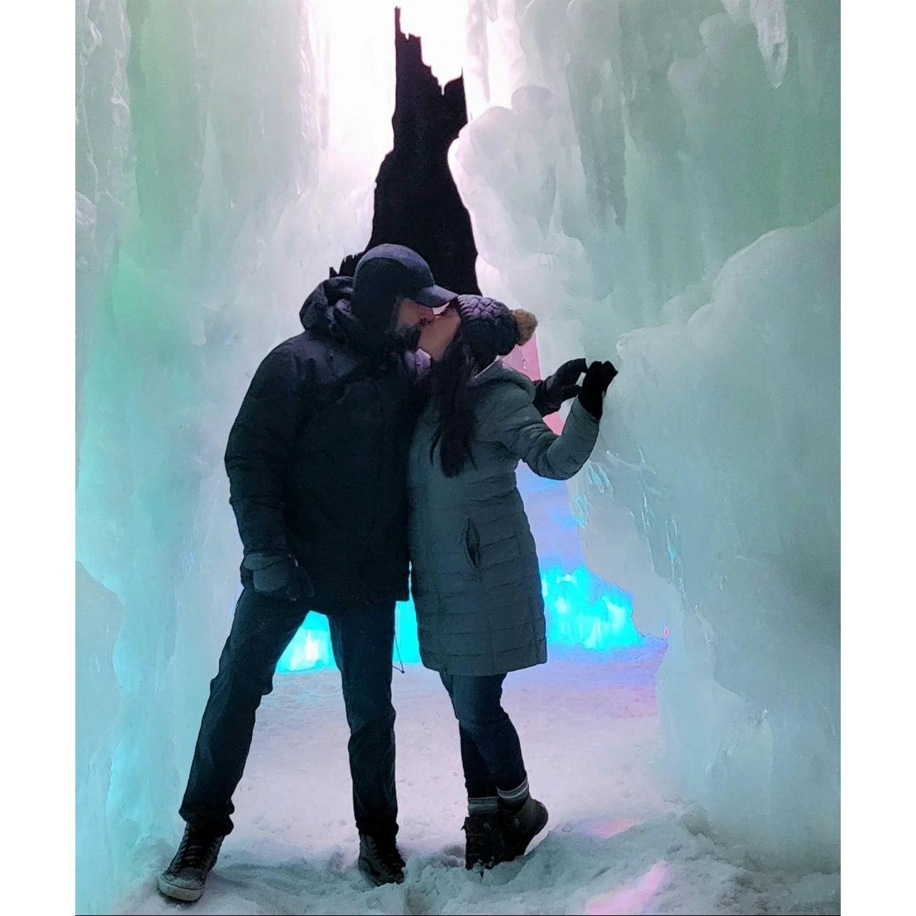 Night we got engaged at the Ice Castles in Lake Geneva