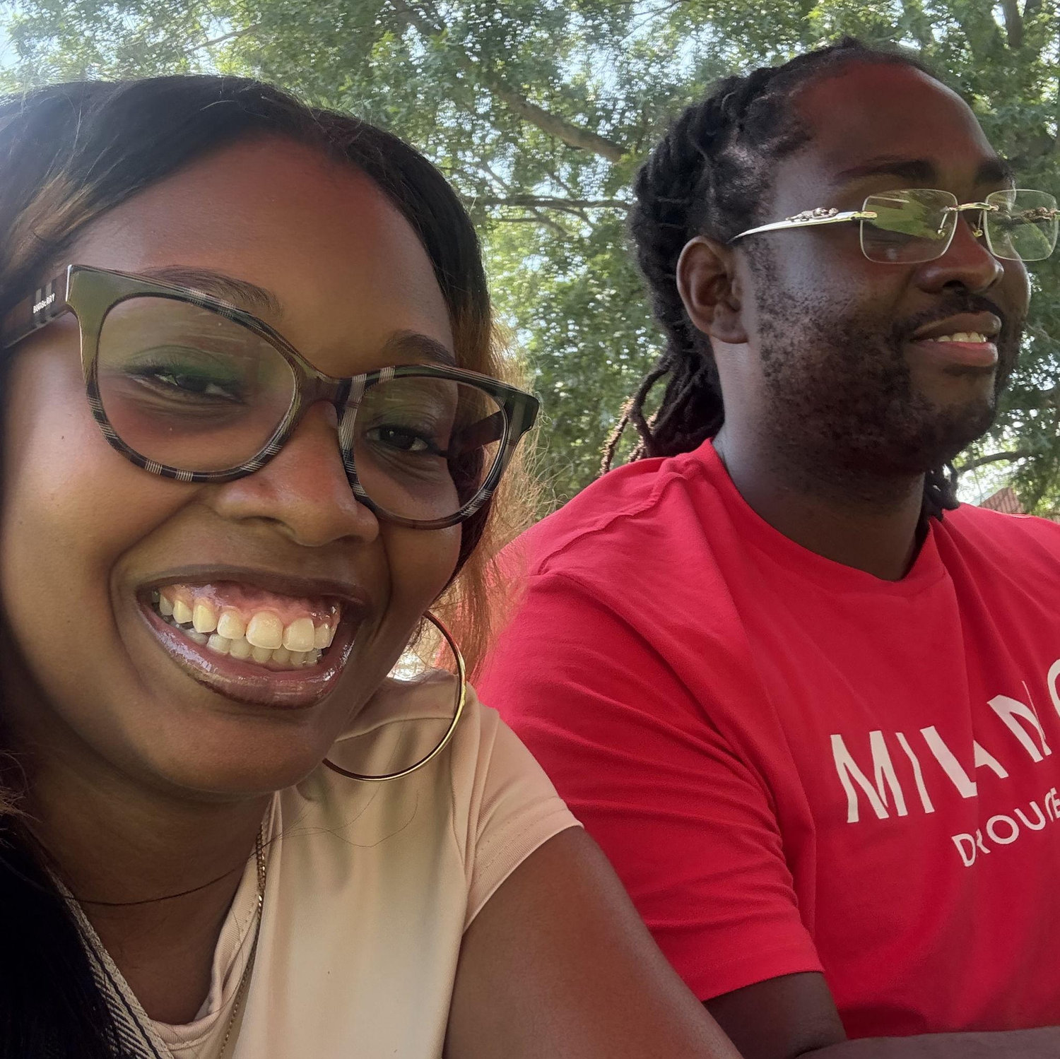 Us being silly at the winery- first time