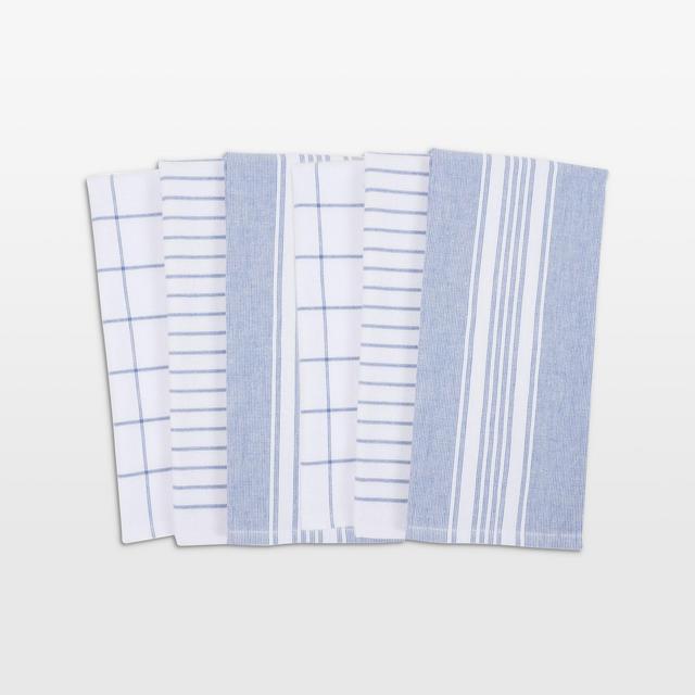 Monaco Dutch Blue Cotton Terry Kitchen Towel, Set of 6