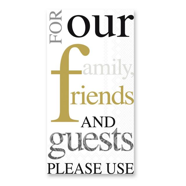 Gold and Black 32-Count Paper Guest Towels