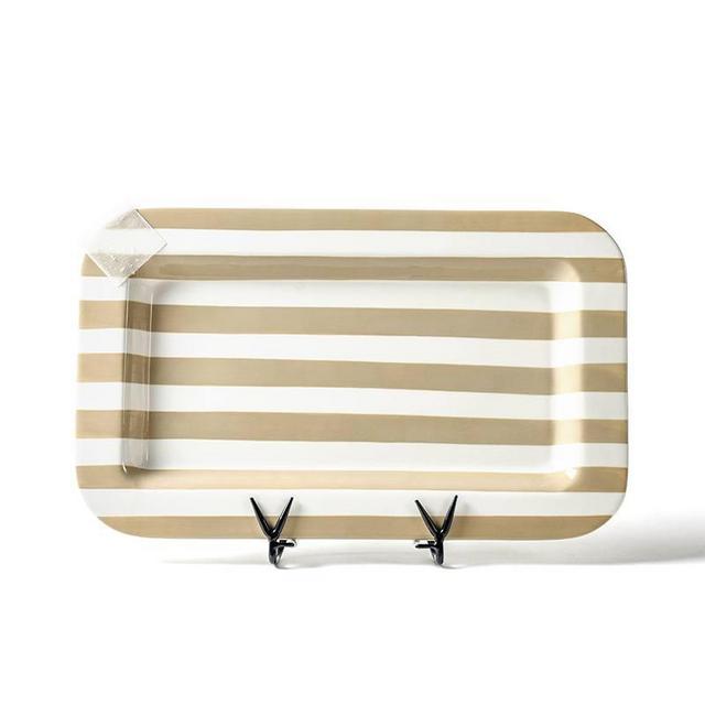 Neutral Stripe Mini Entertaining Platter with Happy Everything!™ Mini Attachment