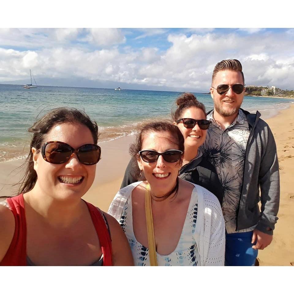 Hawaiian beach shot with Erin and Mary