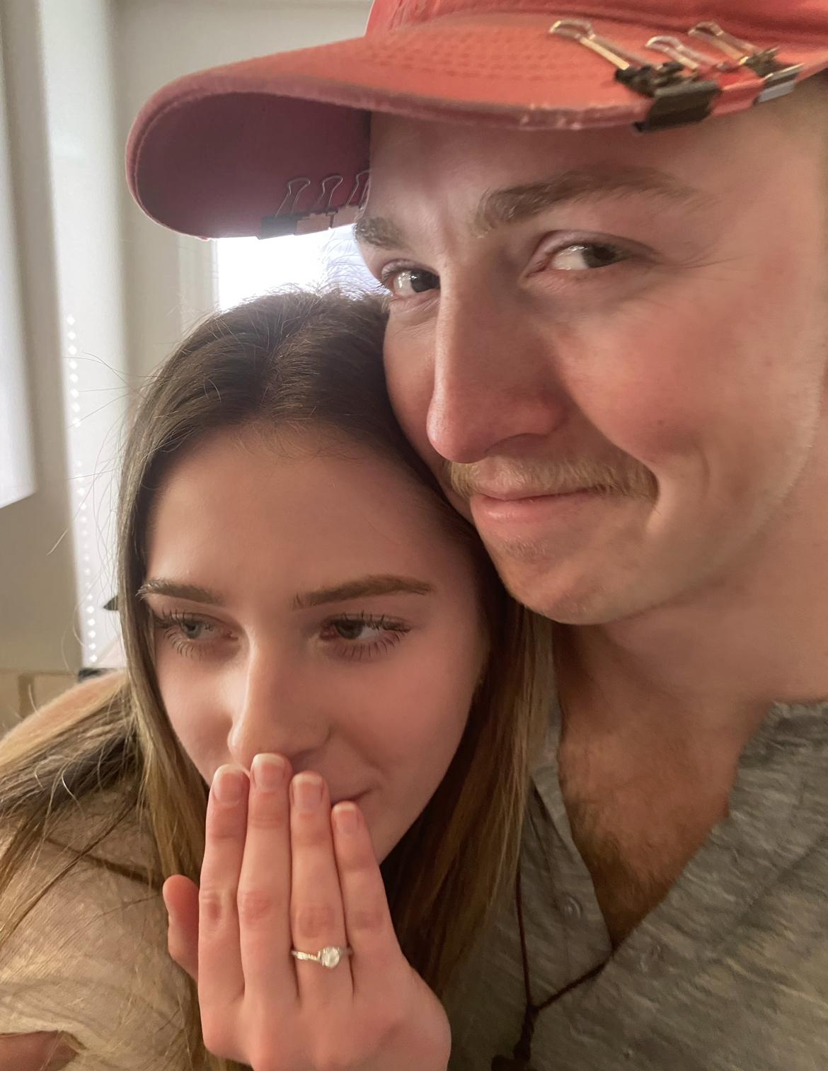 Accidental engagement photo (Jacks Dad took this photo when we were “just friends” and it unintentionally looked like we were engaged)