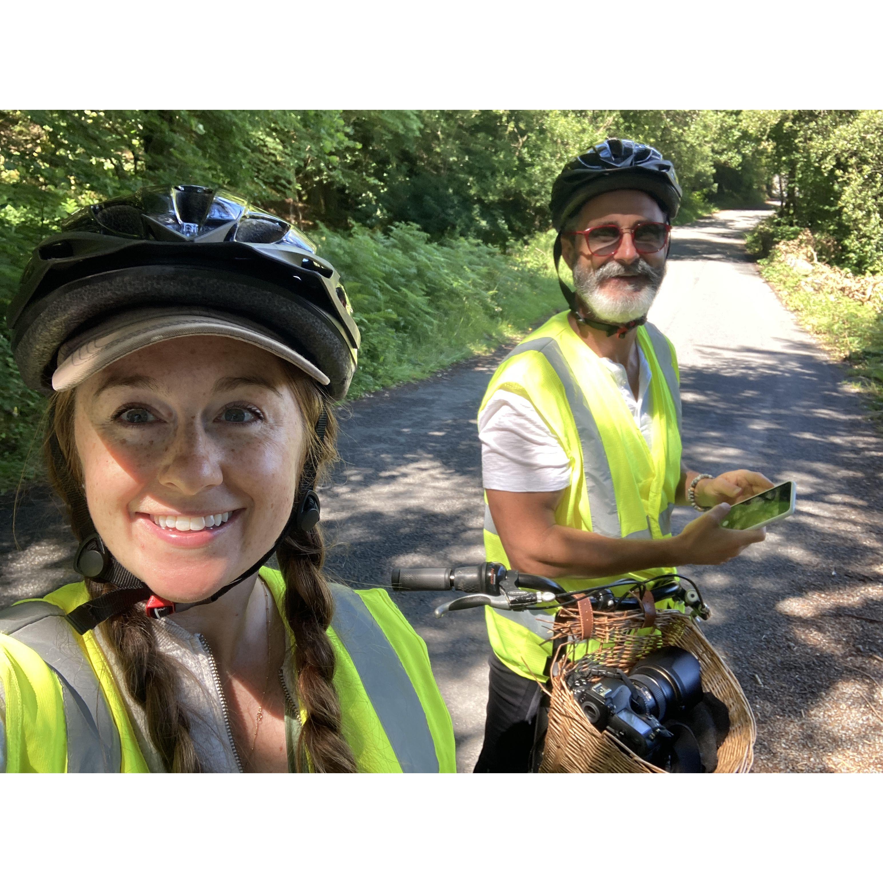 biking around Ballynahinch Castle in Galway, Ireland