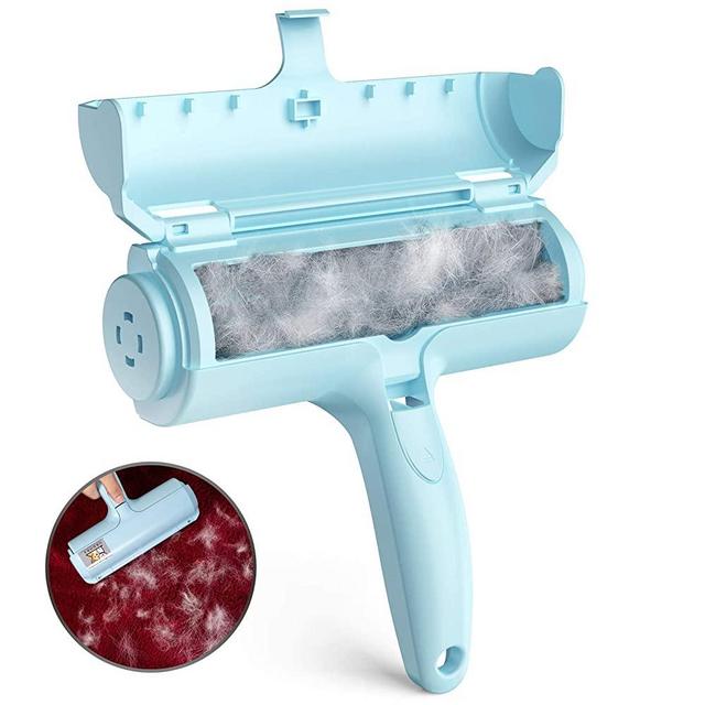 ORDORA Pet Hair Remover for Furniture/Bed, Reusable Dog Hair Remover Roller for Dog & Cat, Self-Cleaning, No Adhesive or Sticky Tape Needed, Perfect Fur Remover for Couch, Car, Carpet