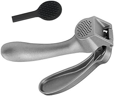 Pam Chef Garlic Press, Garlic Mincer Easy-squeeze Ergonomic Handle, No Need To Peel, Rust Proof, Professional Ginger Press & Garlic Crusher with Handy Cleaning Brush- Dishwasher Safe