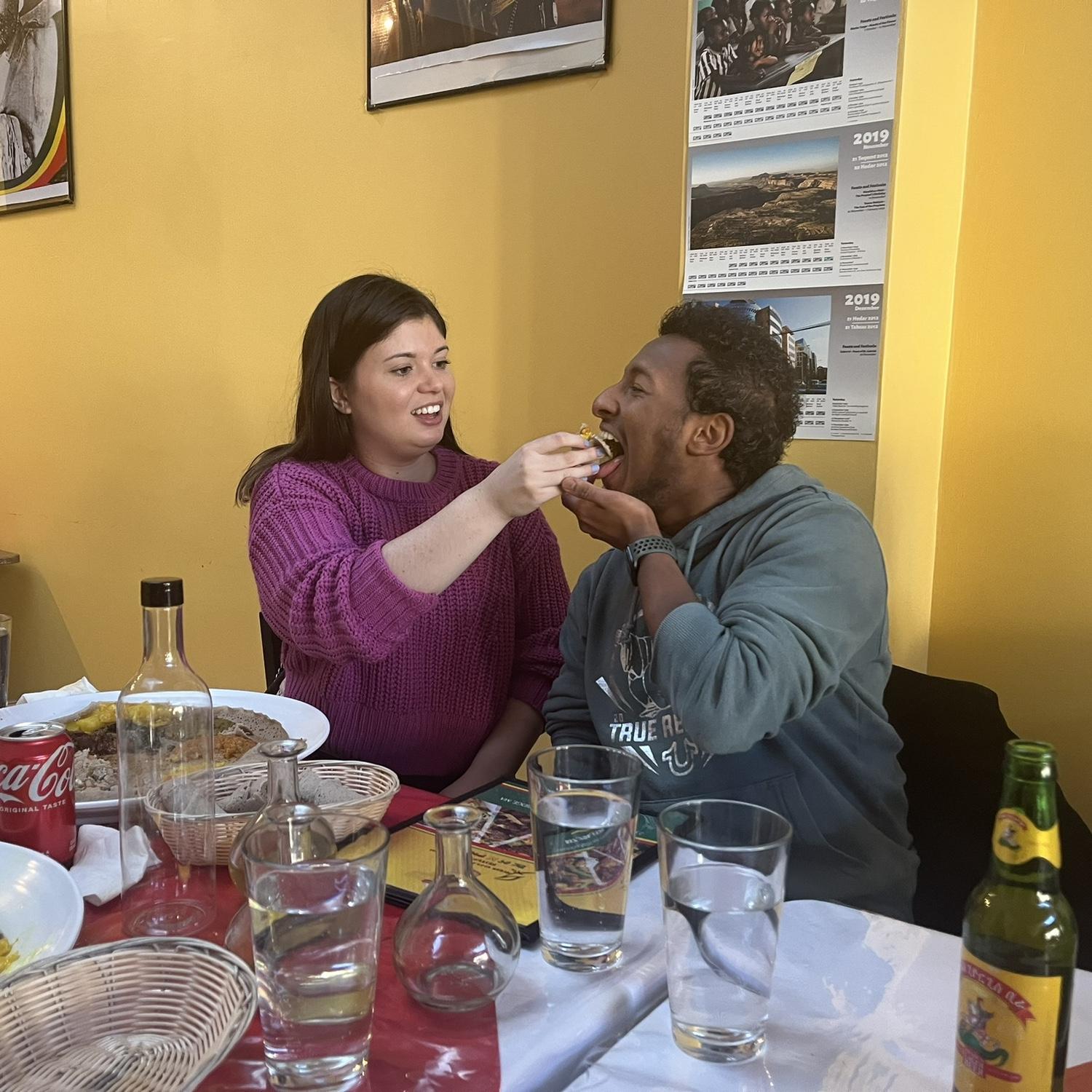 Teaching Emily’s family about Ethiopian food! 2024