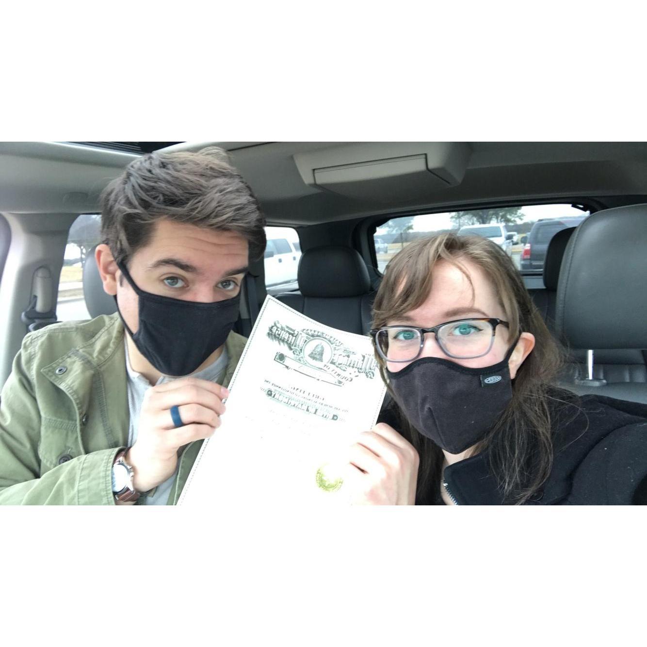 Marriage License COVID style
