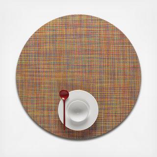 Mini Basketweave Round Placemat, Set of 4